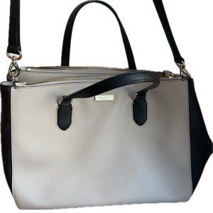 Kate Spade Double Zip Satchel w/ Shoulder Strap Leighann Two Tone Bag